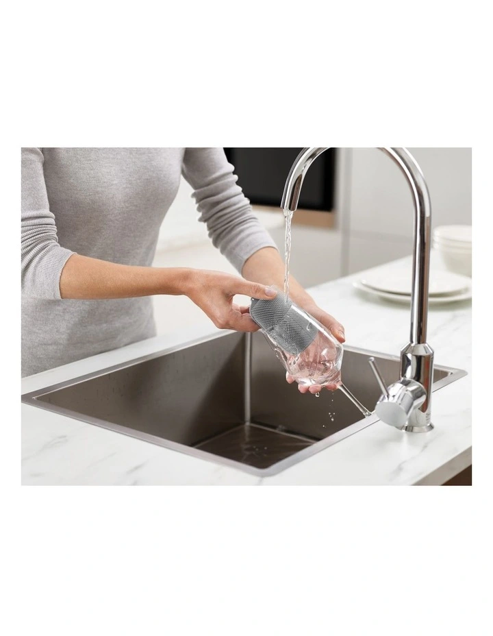 CleanTech Washing Up Scrubber Blue/Grey 2 Pack image 6