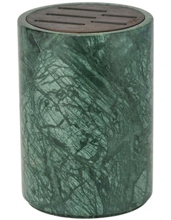 Pro Round Marble Five Slot Knife Block in Green