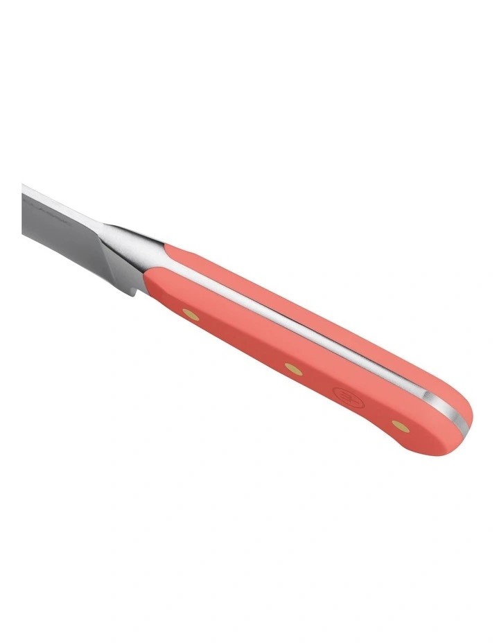 Double Serrated Bread Knife 23cm in Coral Peach image 4