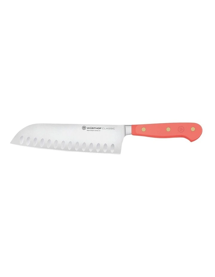 Santoku Knife 17cm in Coral Peach image 1