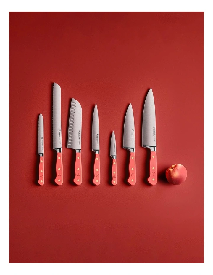 Santoku Knife 17cm in Coral Peach image 7