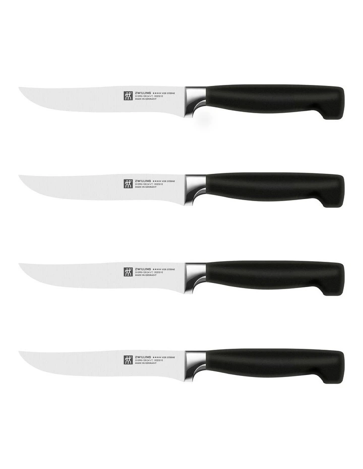Zwilling Four Star Steak Knives Set Of 4 In Black MYER
