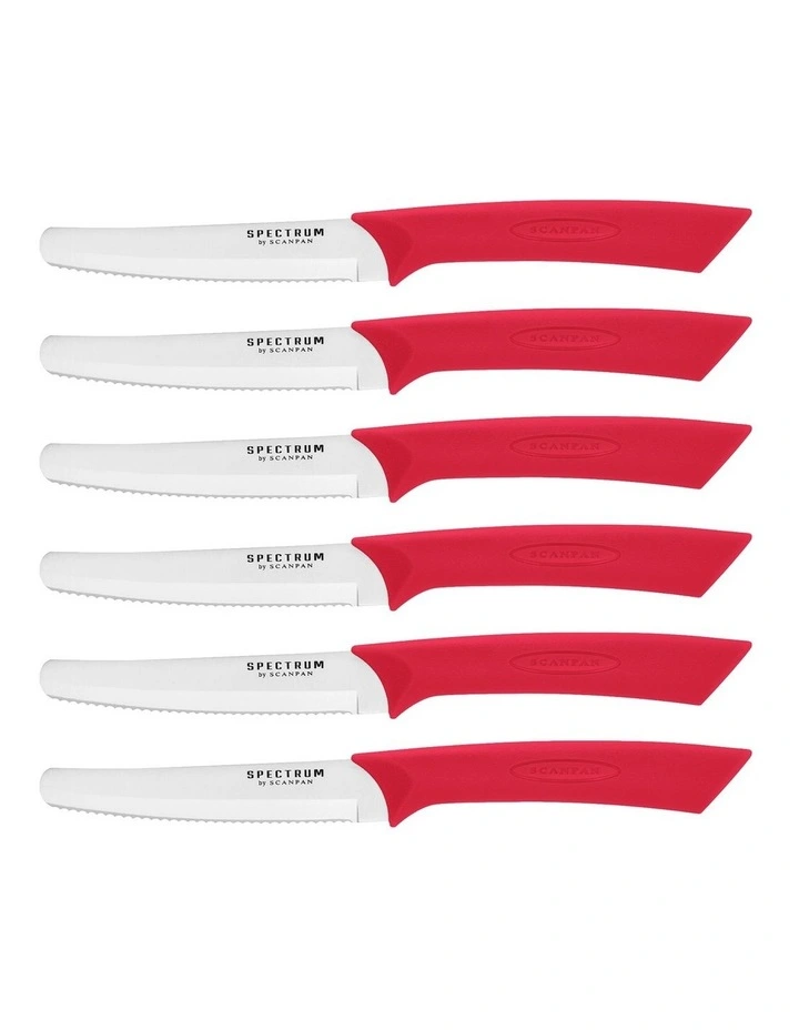 Steak Knife Set 10cm Red image 1