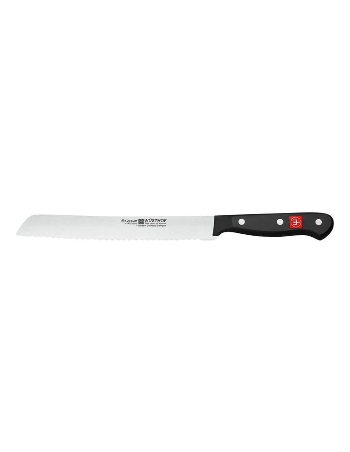 Gourmet 20cm Bread Knife Silver/Black image 1