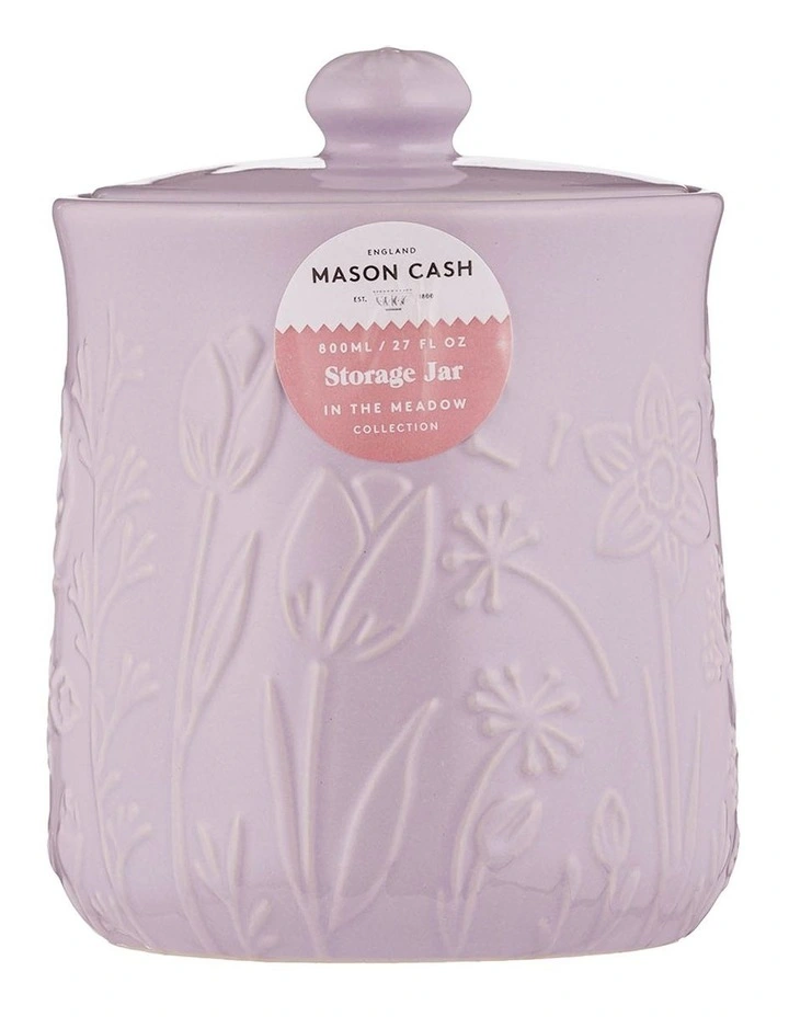 In The Meadow Lilac Storage Jar 15 x 11.5cm/800ml in Lilac image 2