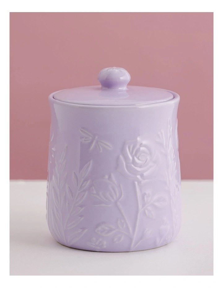 In The Meadow Lilac Storage Jar 15 x 11.5cm/800ml in Lilac image 3