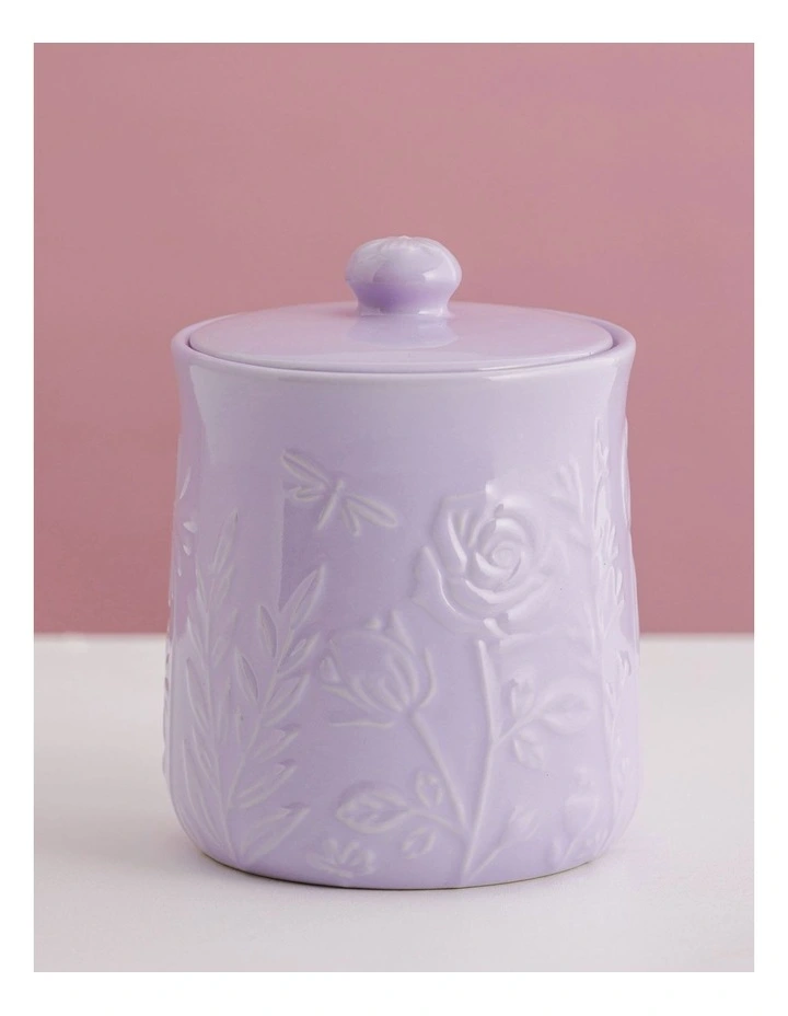 In The Meadow Lilac Storage Jar 15 x 11.5cm/800ml in Lilac image 3