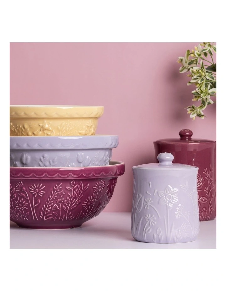 In The Meadow Lilac Storage Jar 15 x 11.5cm/800ml in Lilac image 6