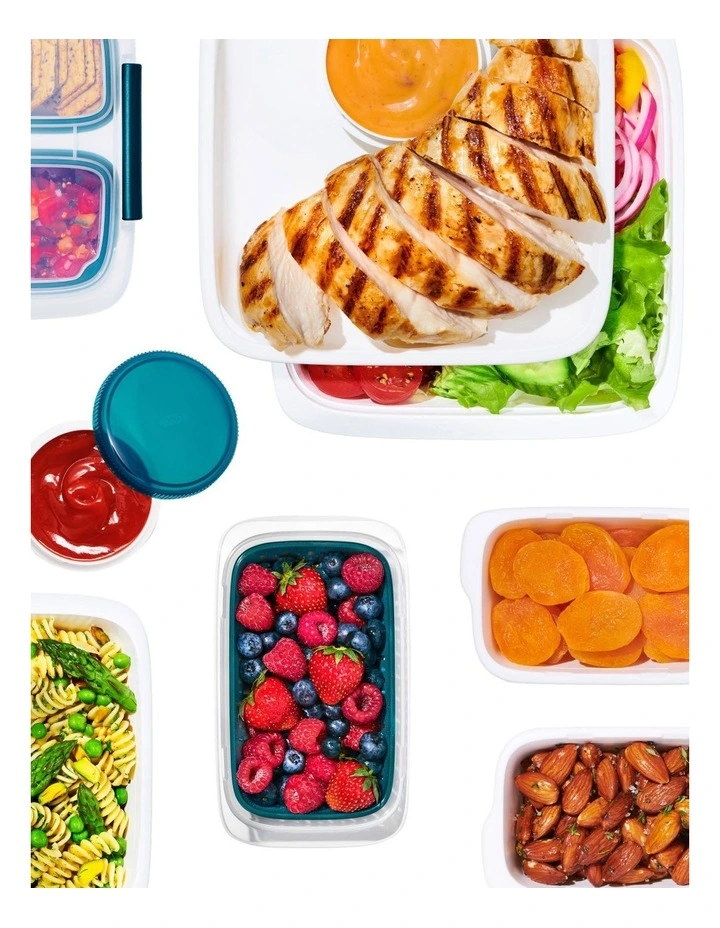 Prep & Go 20-Piece Container Set in White/Blue image 2