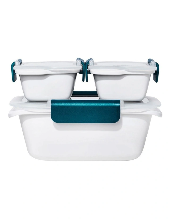 Prep & Go 20-Piece Container Set in White/Blue image 3