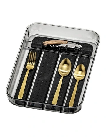 thumbnail image 2 of D.LINE MadeSmart 6-Compartment Non-Slip Cutlery Tray – 40cm X 33cm X 4.6cm – Kitchen Drawer Organizer 2 of 3