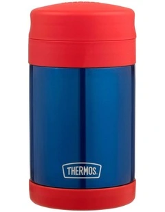 FUNtainer 470ml Vacuum Insulated Food Jar with Spoon - Navy & Red
