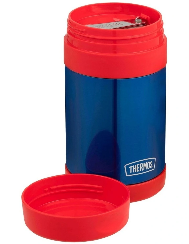 FUNtainer 470ml Vacuum Insulated Food Jar with Spoon - Navy & Red image 3