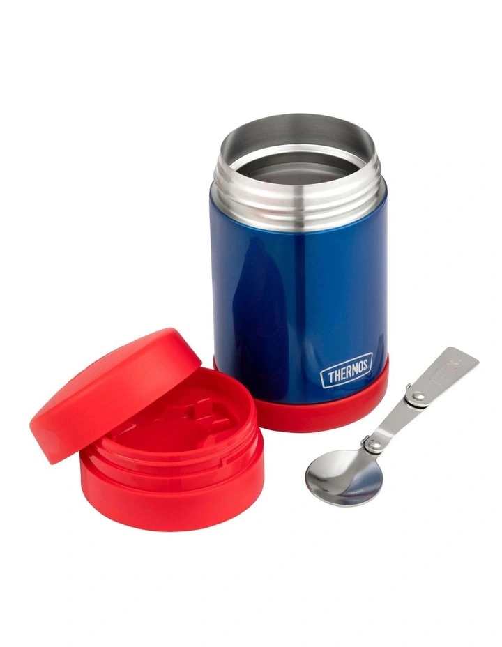 FUNtainer 470ml Vacuum Insulated Food Jar with Spoon - Navy & Red image 6