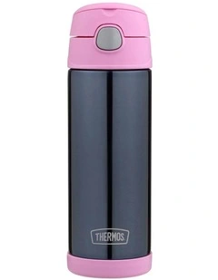 FUNtainer 470ml Vacuum Insulated Drink Bottle - Denim Blue & Light Pink