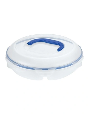 Chip And Dip Round Divider Container 2.3L in Clear