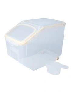 Pet Medium Dry Food Storage 12L in Yellow/Clear