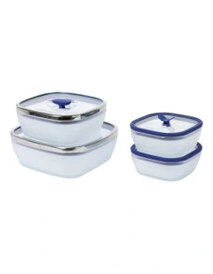 The Square Dish Set on Blueberry