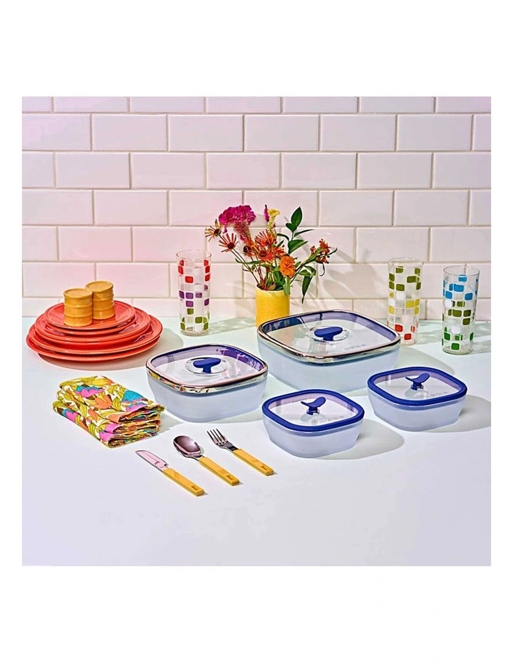 The Square Dish Set on Blueberry image 2