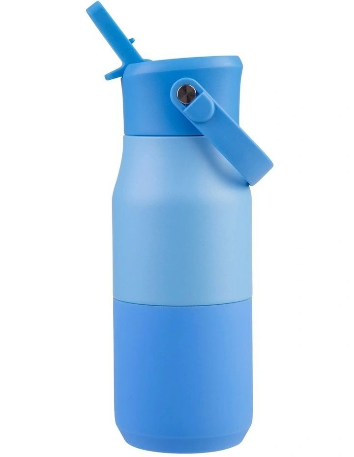 Double Wall Insulated Drink Bottle with Sipper 400ml in Blue image 2