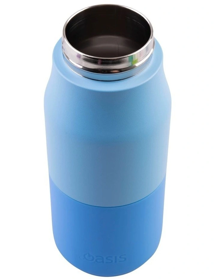 Double Wall Insulated Drink Bottle with Sipper 400ml in Blue image 5