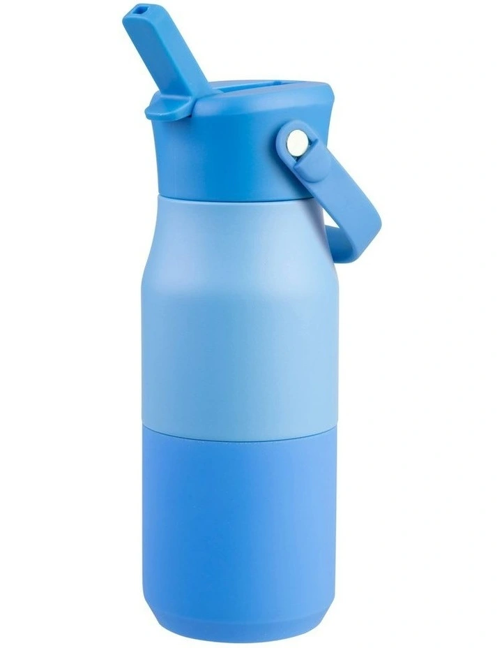 Double Wall Insulated Drink Bottle with Sipper 400ml in Blue image 6