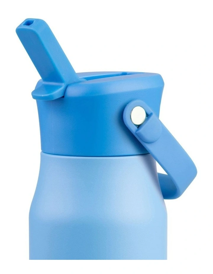 Double Wall Insulated Drink Bottle with Sipper 400ml in Blue image 7