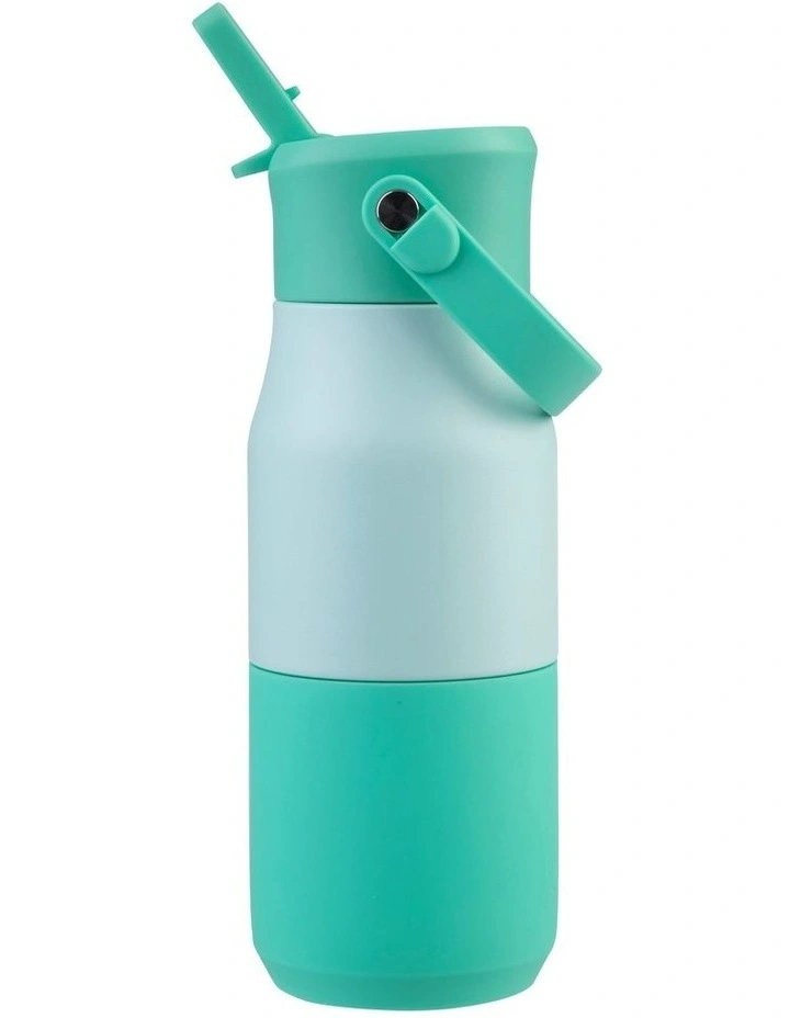 Stainless Steel Double Wall Insulated 'Jnr' Drink Bottle with Sipper 400ml in Mint image 2