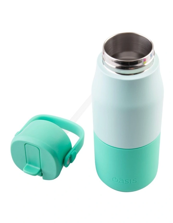 Stainless Steel Double Wall Insulated 'Jnr' Drink Bottle with Sipper 400ml in Mint image 4