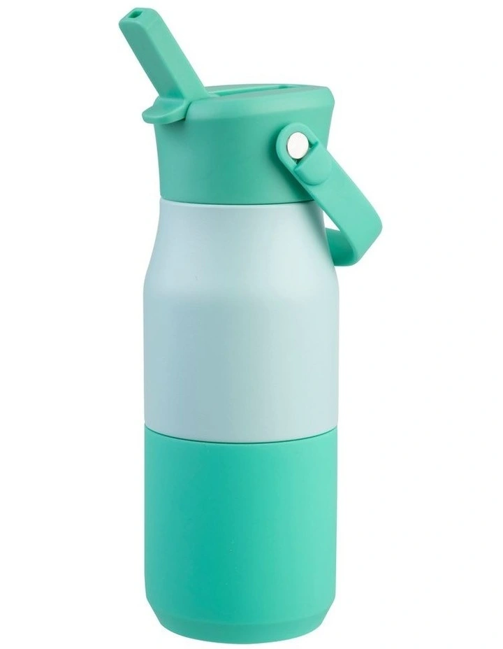 Stainless Steel Double Wall Insulated 'Jnr' Drink Bottle with Sipper 400ml in Mint image 6