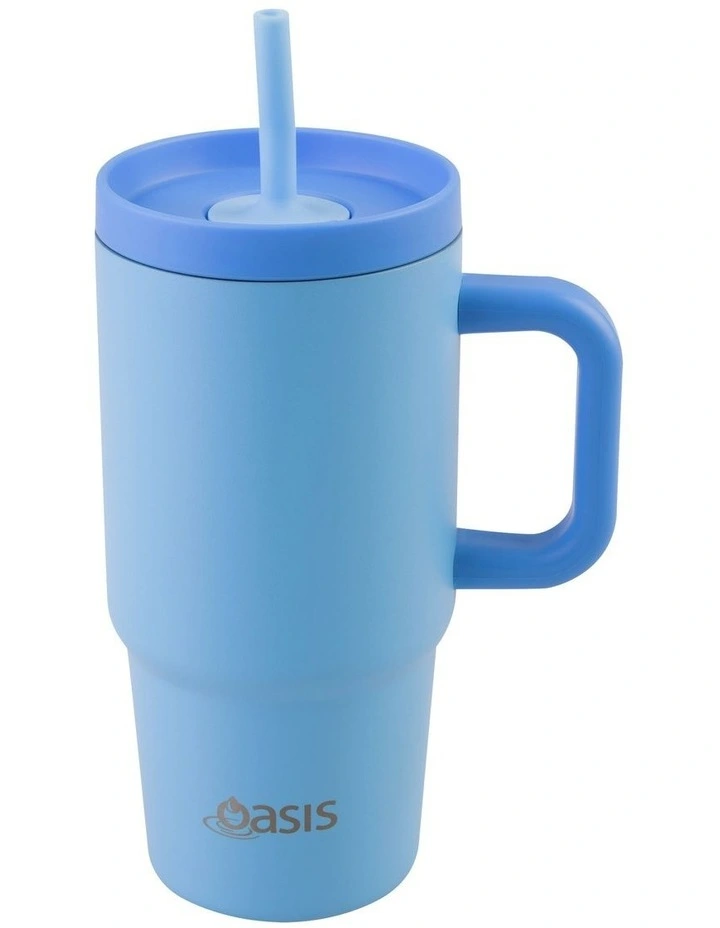 Stainless Steel Double Wall Insulated Travel Tumbler 700ml in Blue image 2