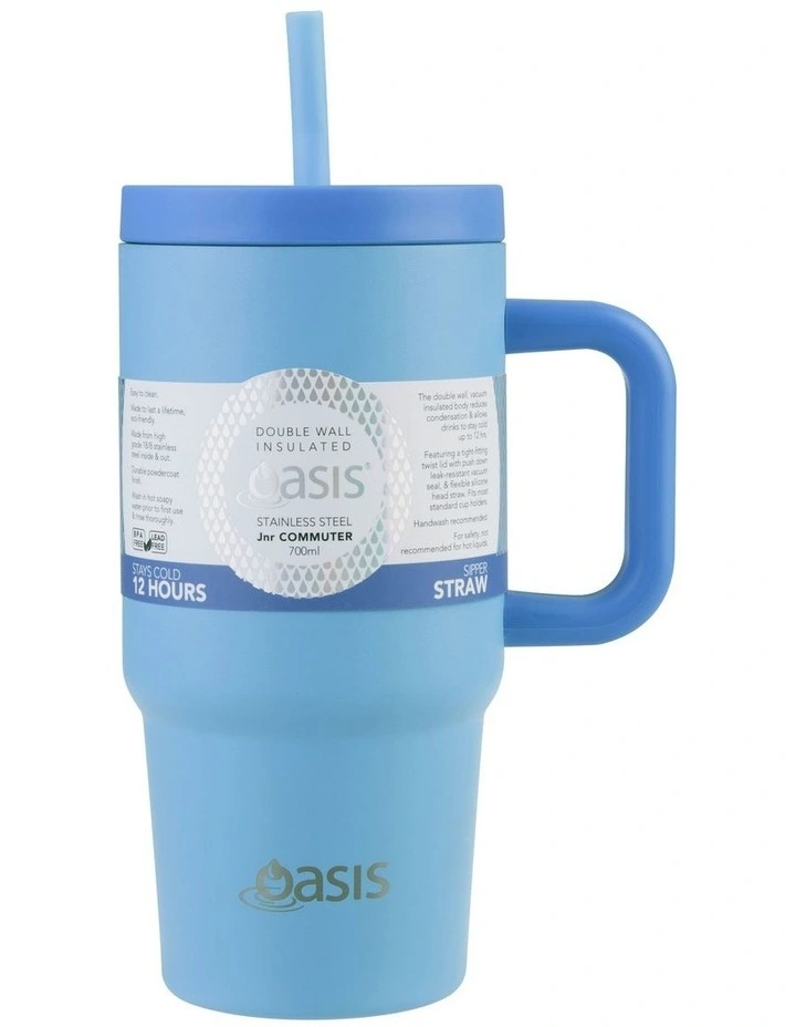 Stainless Steel Double Wall Insulated Travel Tumbler 700ml in Blue image 3