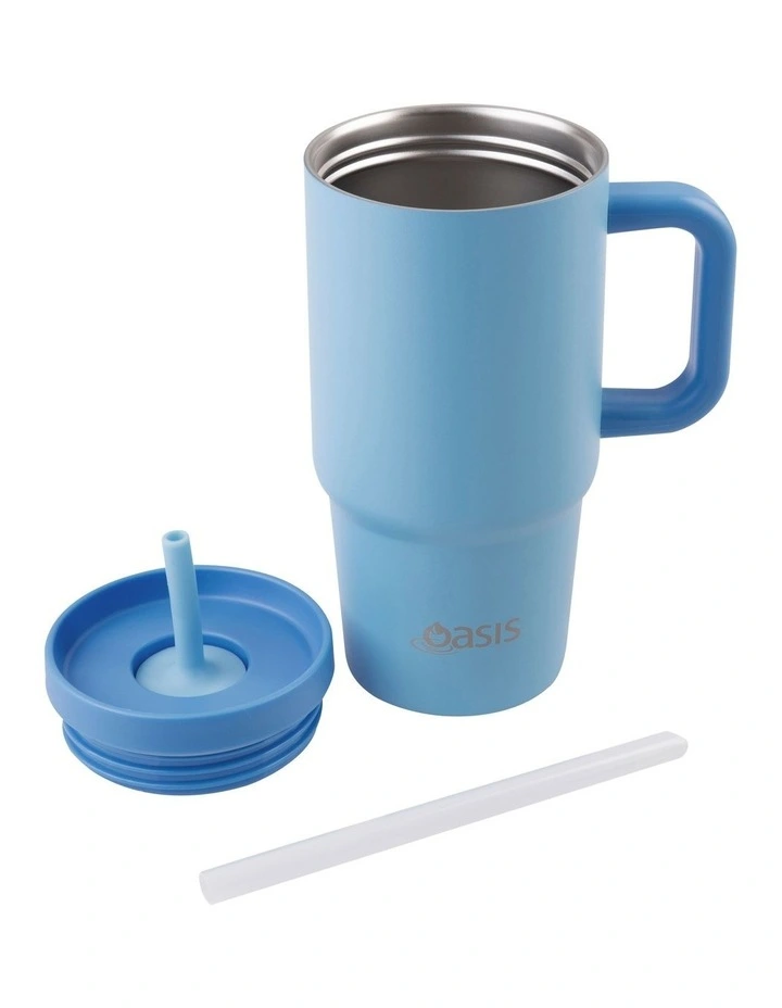 Stainless Steel Double Wall Insulated Travel Tumbler 700ml in Blue image 5