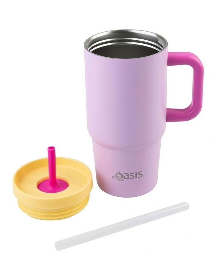 Stainless Steel Double Wall Insulated Travel Tumbler 700ml in Pink image 5