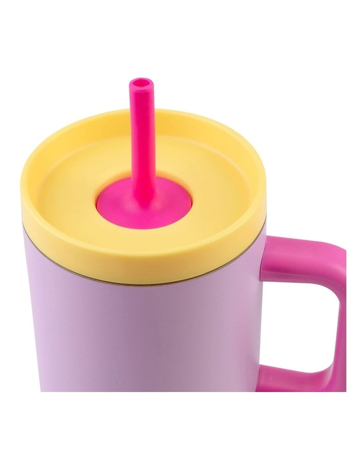 Stainless Steel Double Wall Insulated Travel Tumbler 700ml in Pink image 7