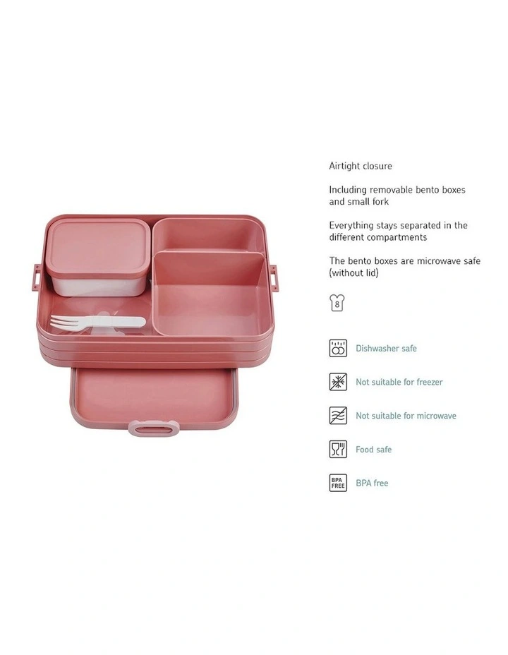 Bento Take A Break Large Lunch Box in Nordic Pink image 2