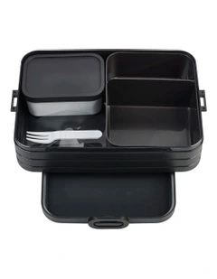 Bento Take A Break Large Lunch Box in Black
