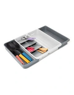 DrawerStore Expanding Tiered Tray in Grey