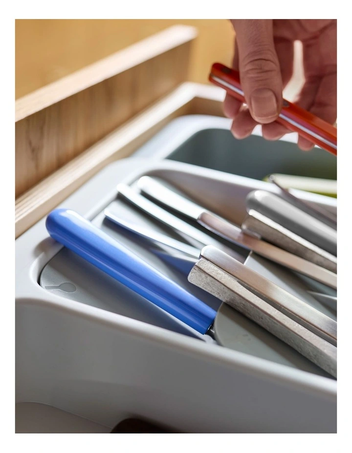 DrawerStore Expanding Tiered Tray in Grey image 4