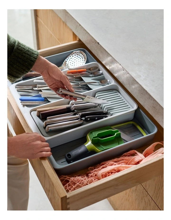 DrawerStore Expanding Tray/Knife Block in Grey image 2