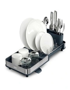 Extend Slim Steel Dish Rack in Grey
