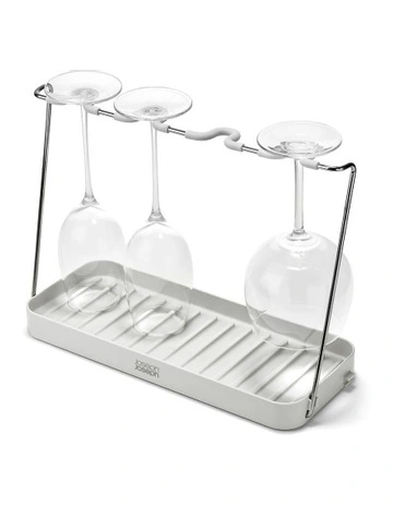 DrySmart Wine Glass Drying Rack in Grey