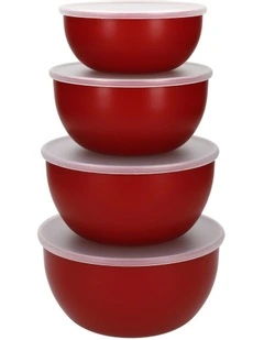 Meal Prep Bowl Set 4 Pieces in Empire Red Carded