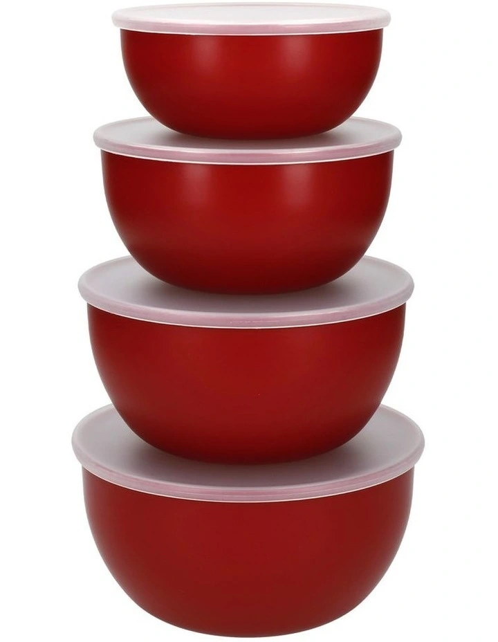 Meal Prep Bowl Set 4 Pieces in Empire Red Carded image 1