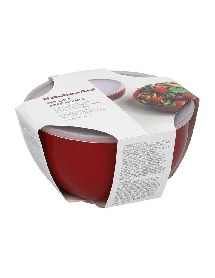 Meal Prep Bowl Set 4 Pieces in Empire Red Carded image 2