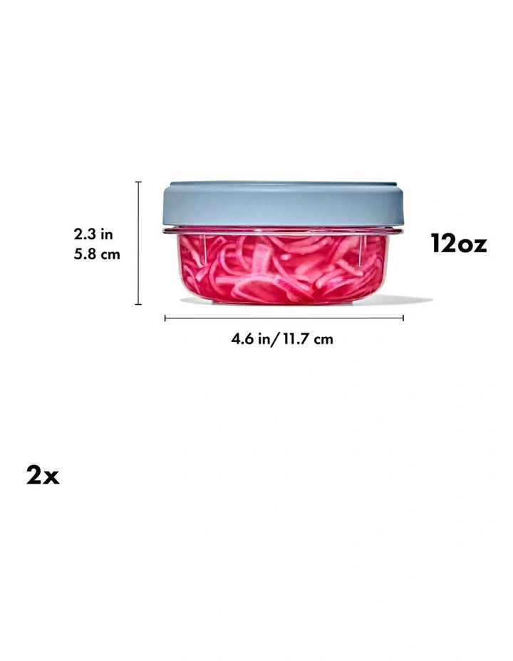 Twist & Stack Container 355ml 2 Pack in Blue image 2