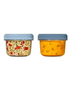 Twist & Stack Container 592ml  2 Pack in Blue