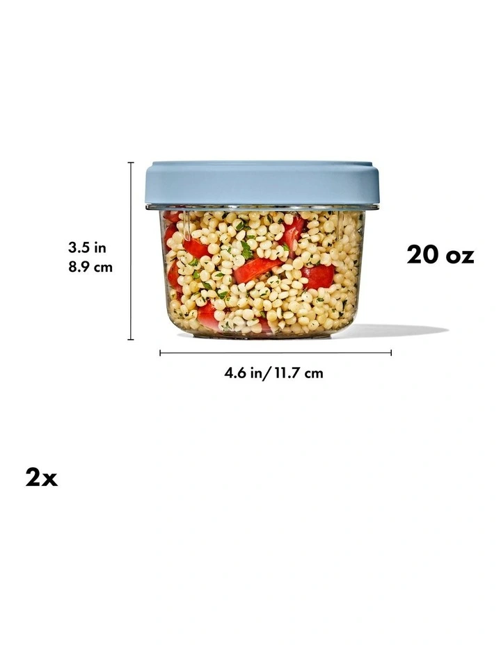 Twist & Stack Container 592ml  2 Pack in Blue image 2