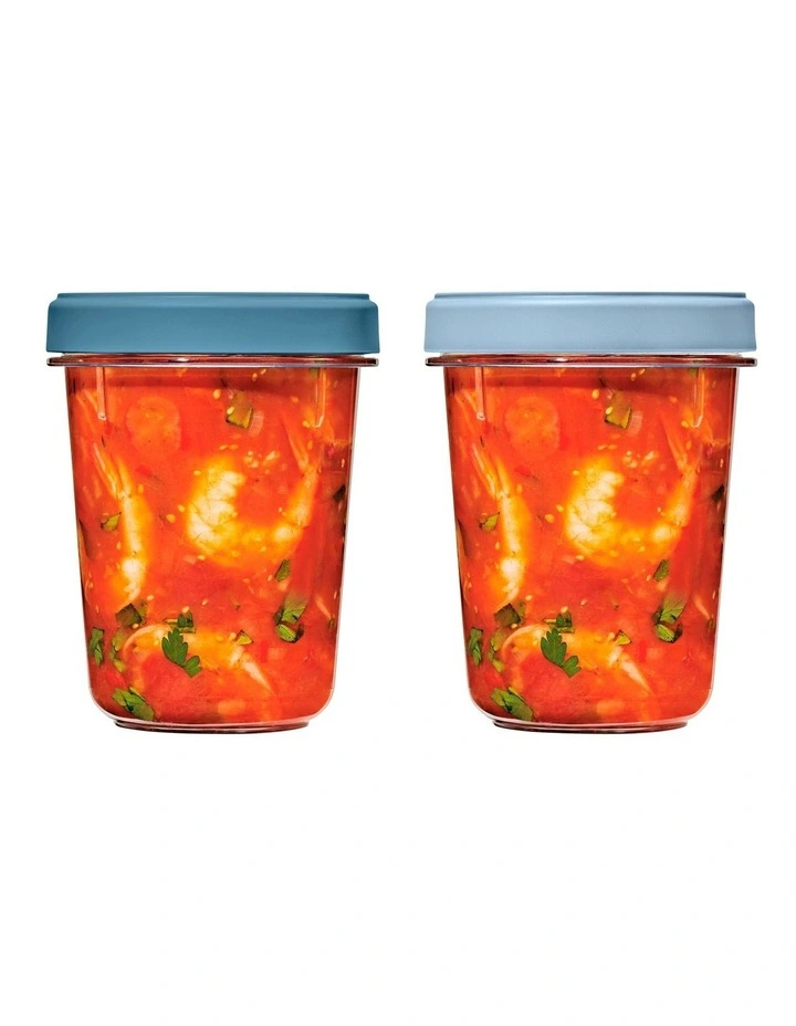 Twist & Stack Container 946ml 2 Pack in Blue image 1