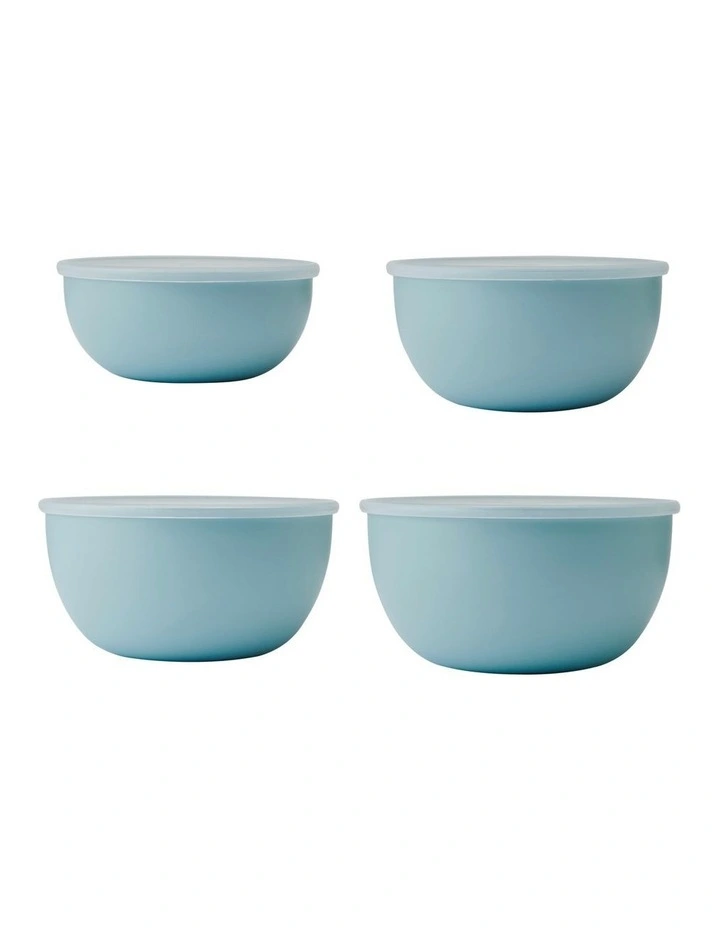4pc Meal Prep Bowls Set with Lids Mineral Water image 1